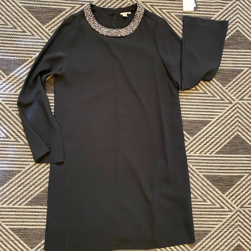 NWT Halogen perfect holiday cocktail dress long sleeves LBD- CLASSY!!